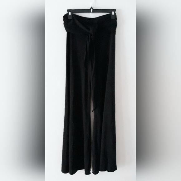 Cache Black Wide-Leg Pants With Tie Belt - Picture 4 of 5